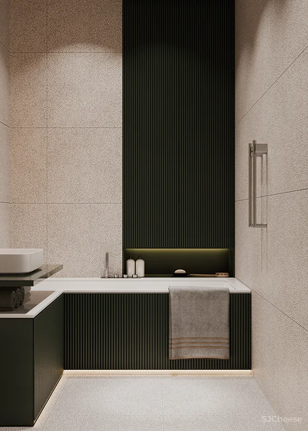 胡桃木 绿色系,实力演绎轻奢的高雅