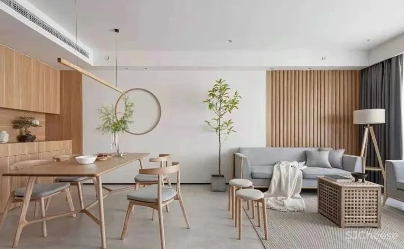 130㎡“重脑力工作者”的家:原木 留白,下班后彻底放空!