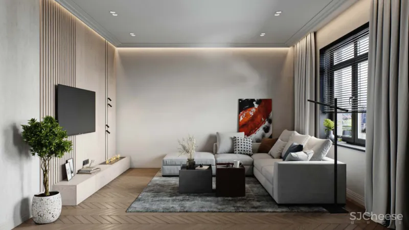 87㎡ 一室户,隐藏式灯光这样用,高级又显质感