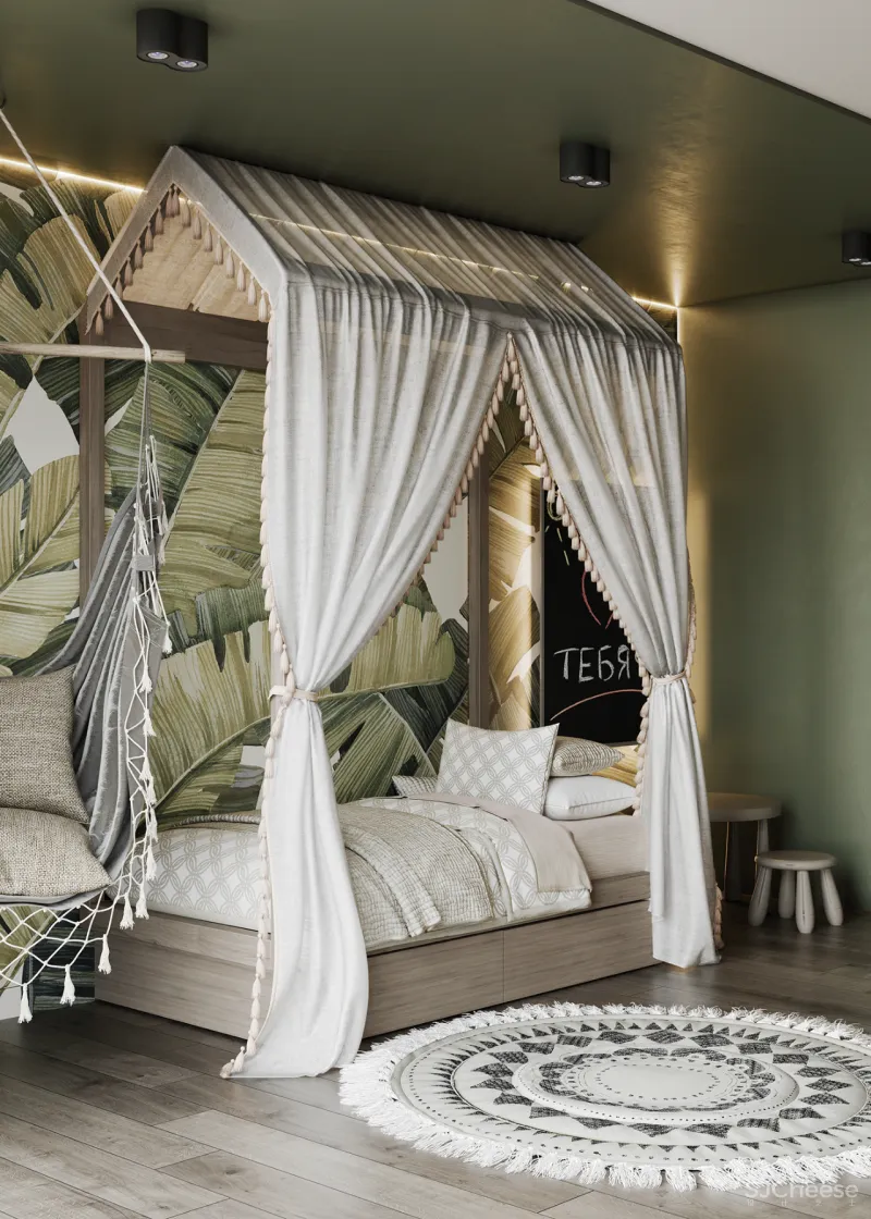 胡桃木 绿色系,实力演绎轻奢的高雅