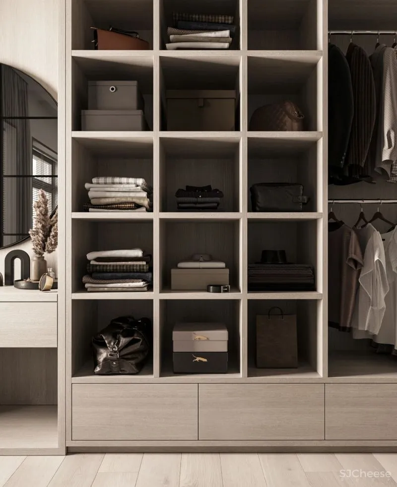 92㎡二居室，进门就是衣帽间，这样布局更实用！