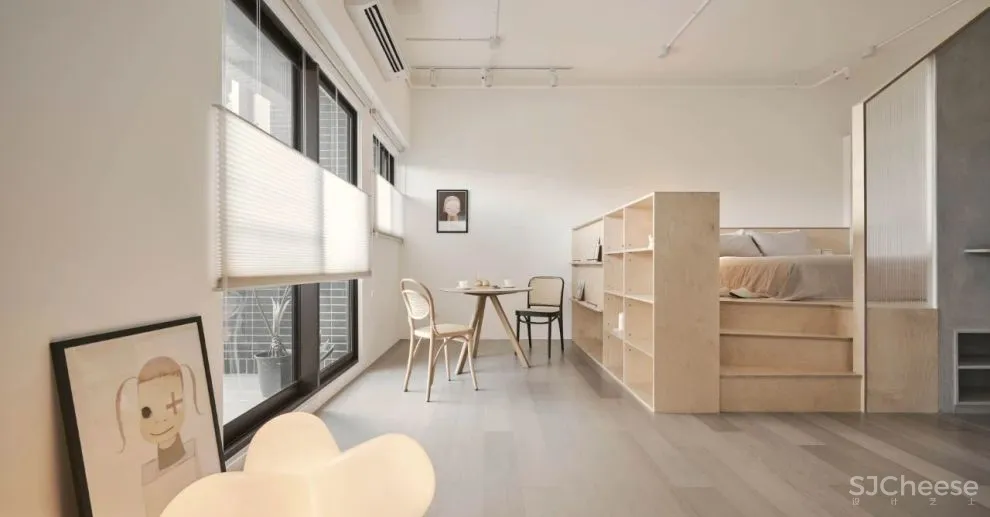 原木纯白空间感,简约轻盈的台式美宅