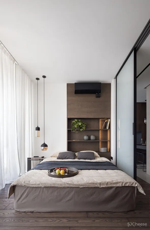 虽然空间不大,设计师却下足了功夫,让储物、功能性、时髦感通通拥有!