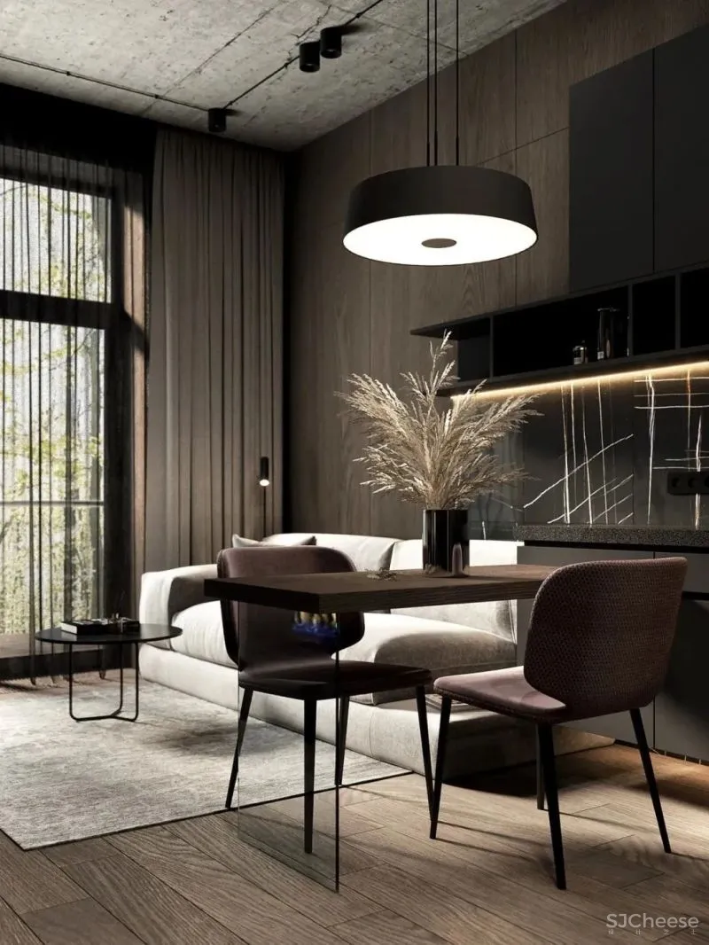 质感惊艳的53㎡小户型住宅,竟不比别墅差!