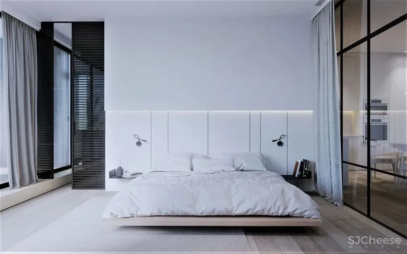 140㎡现代极简,大胆撞色设计,简约清新布置,年轻人的高级感