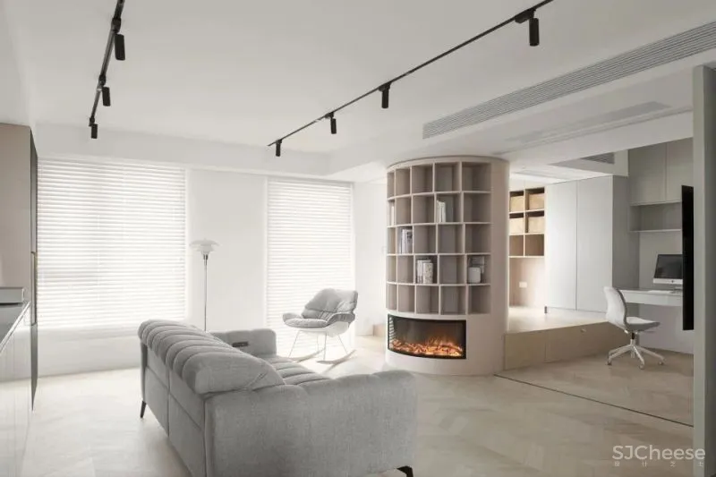 新作 以书架装置为中心的家庭公共空间 涡轮之家,上海 栖斯设计