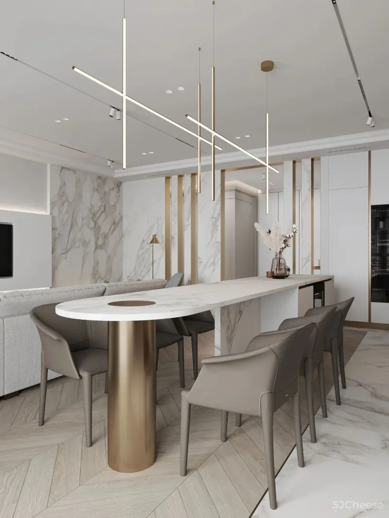 金色白色 大理石,这搭配,高级感上天了!