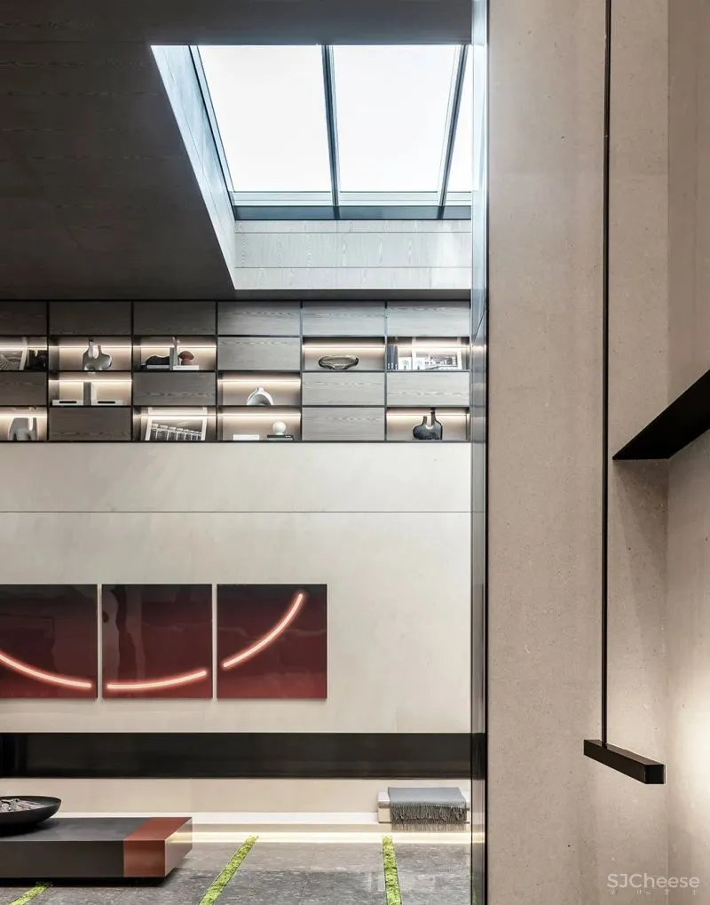 研质共设 430㎡ 气质大宅,北方和煦的下沉庭院