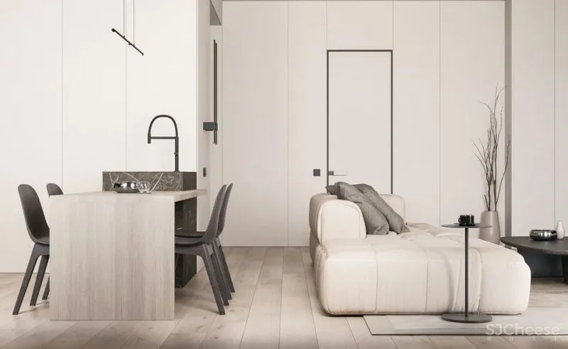 92㎡二居室，进门就是衣帽间，这样布局更实用！