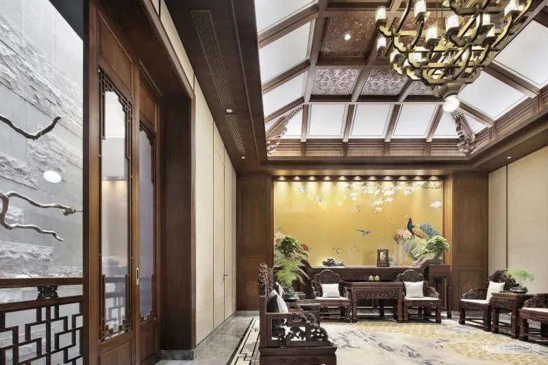 创域新作:1000㎡中式大宅,移步换景,雅韵清风!