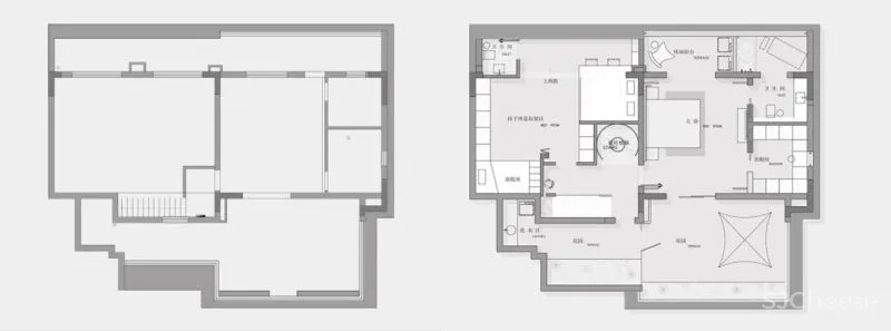 260㎡顶层复式,越简约的才越有格调!