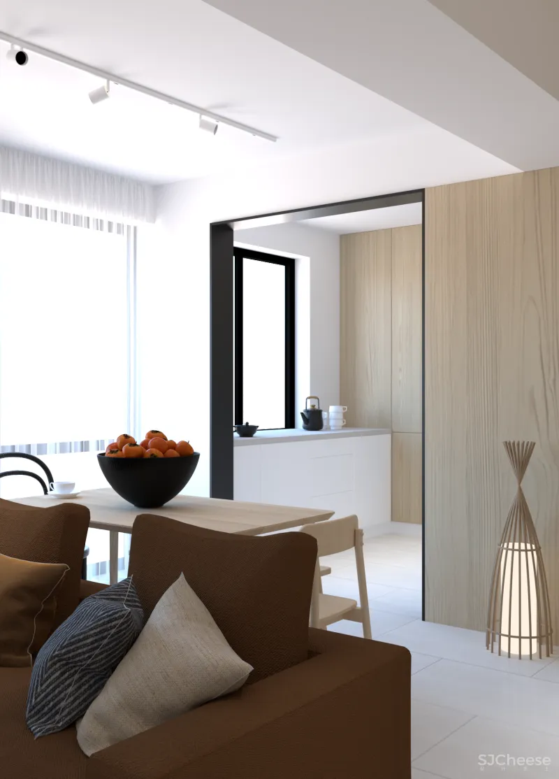 88㎡两居室,木元素用得好,恰到好处的精致