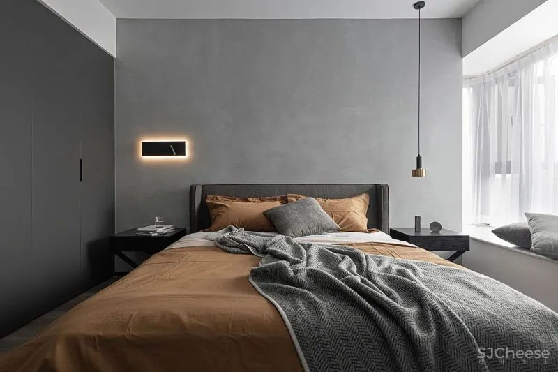 水泥漆 石纹墙板，自然肌理碰撞出不同的视觉感受 予以设计