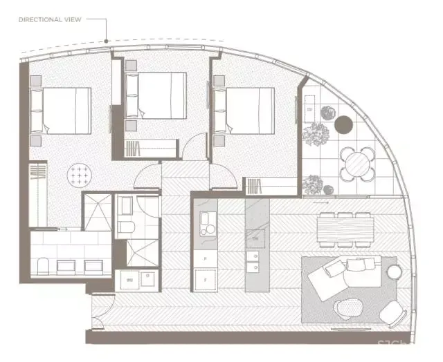 平淡无奇的公寓设计,细心布置的公区是亮点