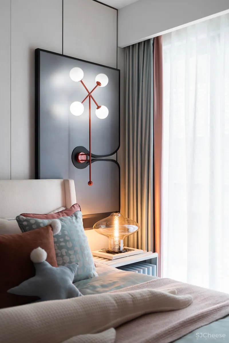 九度设计 165㎡简约大平层,撞色经典蓝,时髦又高级!