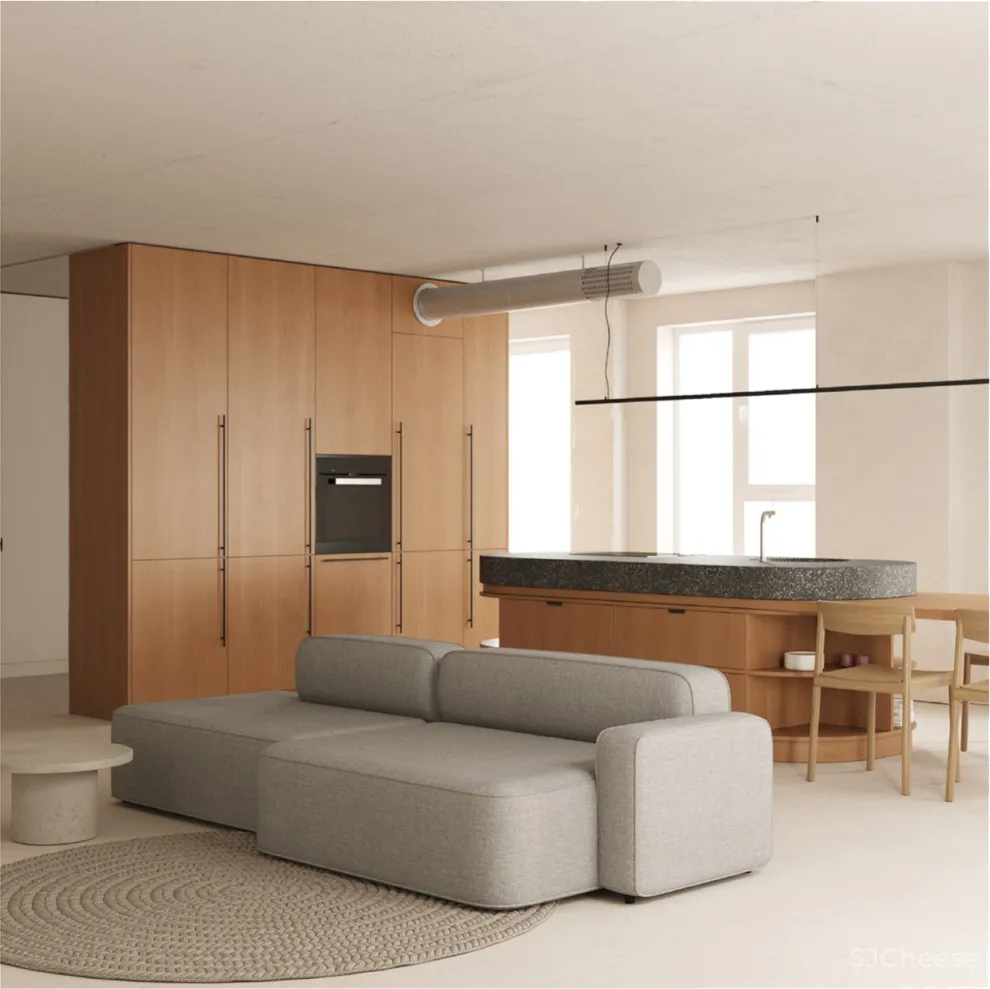 82㎡ 一室一厅一卫,空间这样布局简约又灵动