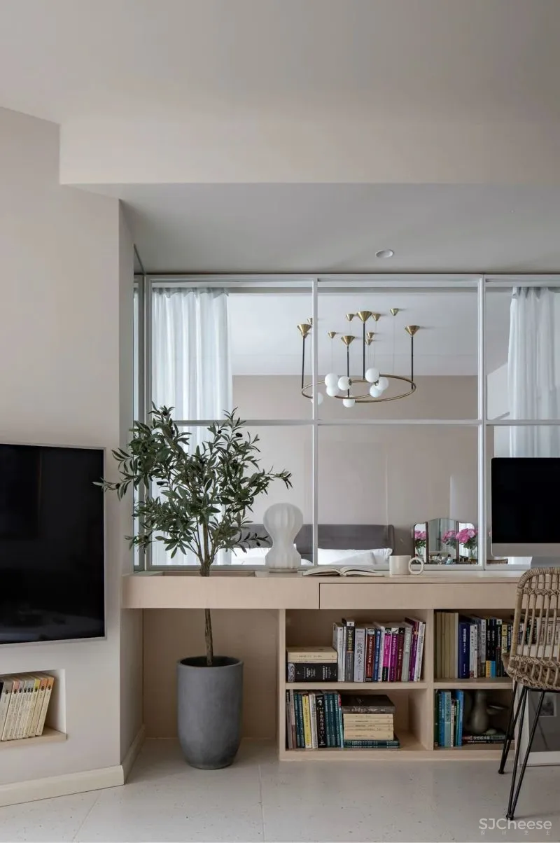 “书迷”教师夫妻的复古家,客厅卧室打通,餐厅放阳台,90㎡显大3倍!美呆!