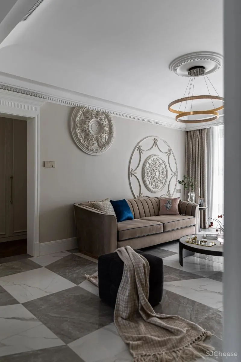 石膏灯盘上墙,这个家美的不像话 花漾美作