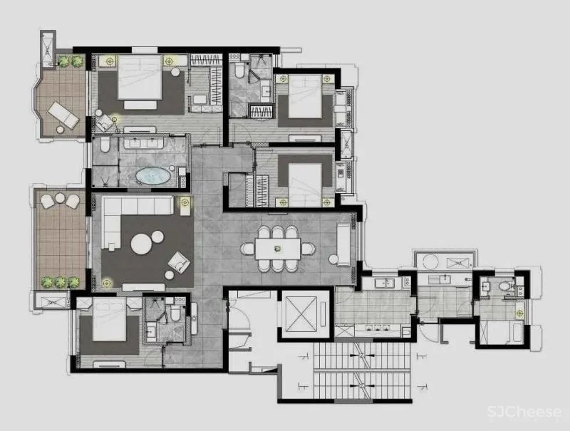 梁志天作品:万科安品园舍别墅,文雅和畅的当代写意 !