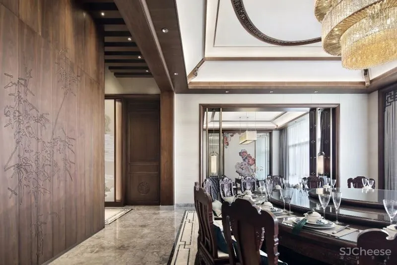 创域新作:1000㎡中式大宅,移步换景,雅韵清风!