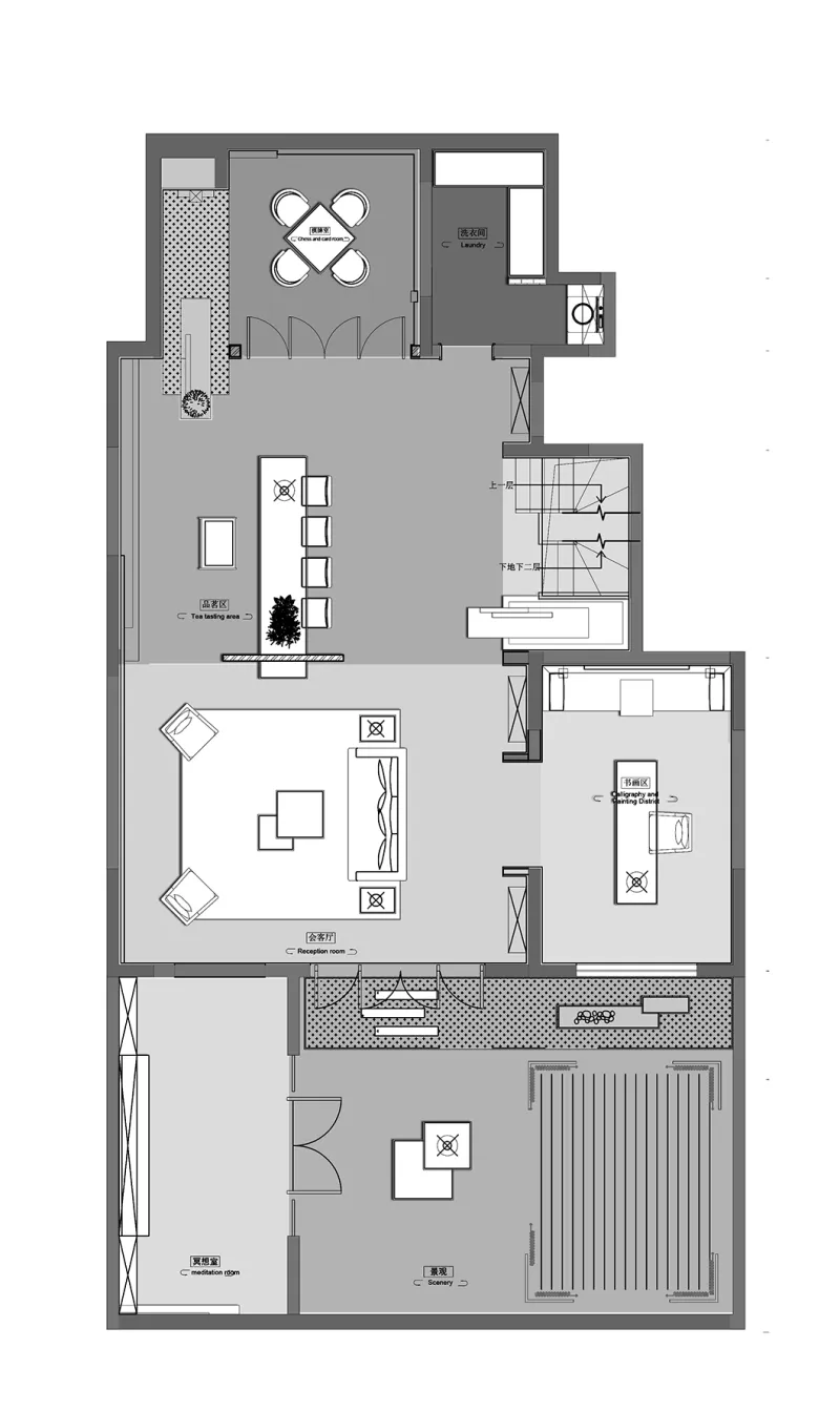 一然美学设计丨401㎡新中式设计，化繁为“简”，纵享悠然！