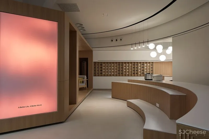 朗生案例 |「松下光空间生活馆」原木纹路中的时空变幻