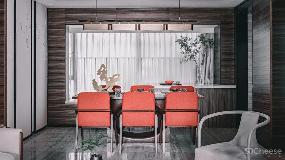 高级灰+中国红,当代东方美学的完美演绎