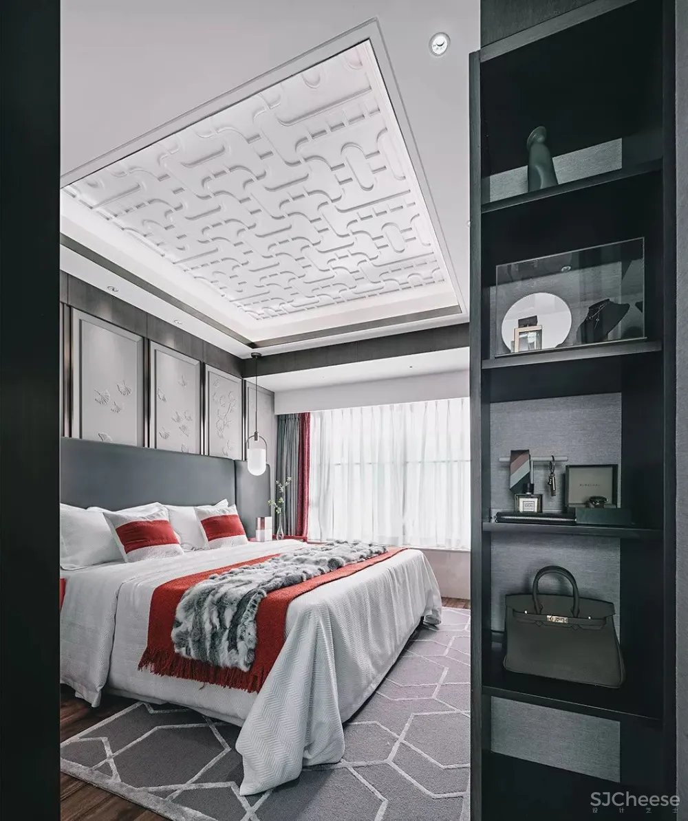 高级灰+中国红,当代东方美学的完美演绎