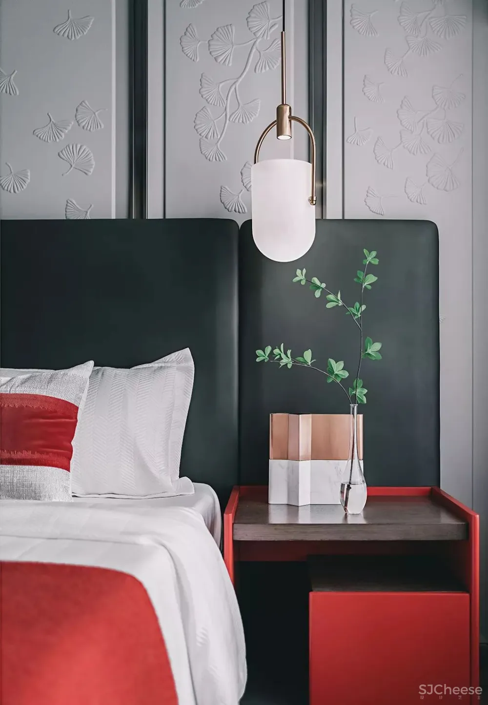 高级灰+中国红,当代东方美学的完美演绎