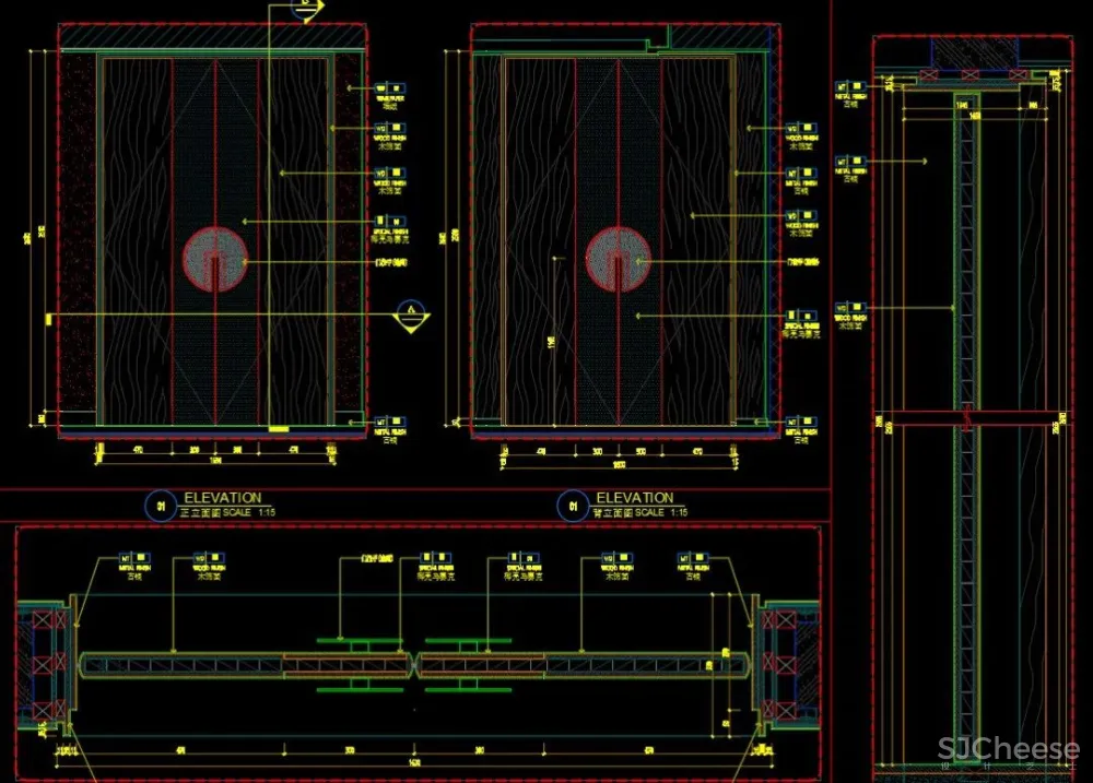 门节点搞不懂?是时候准备一份《各类门CAD节点详图合集-18种分类》了