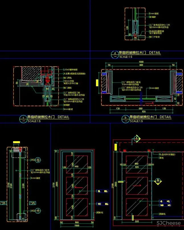 门节点搞不懂?是时候准备一份《各类门CAD节点详图合集-18种分类》了