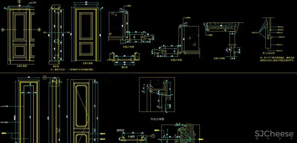 门节点搞不懂?是时候准备一份《各类门CAD节点详图合集-18种分类》了