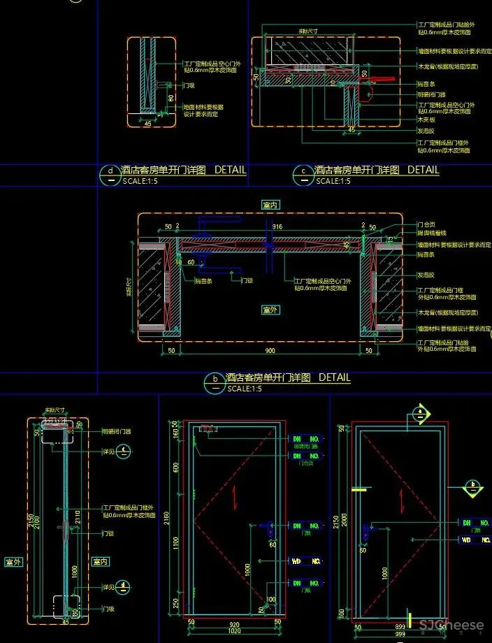 门节点搞不懂?是时候准备一份《各类门CAD节点详图合集-18种分类》了