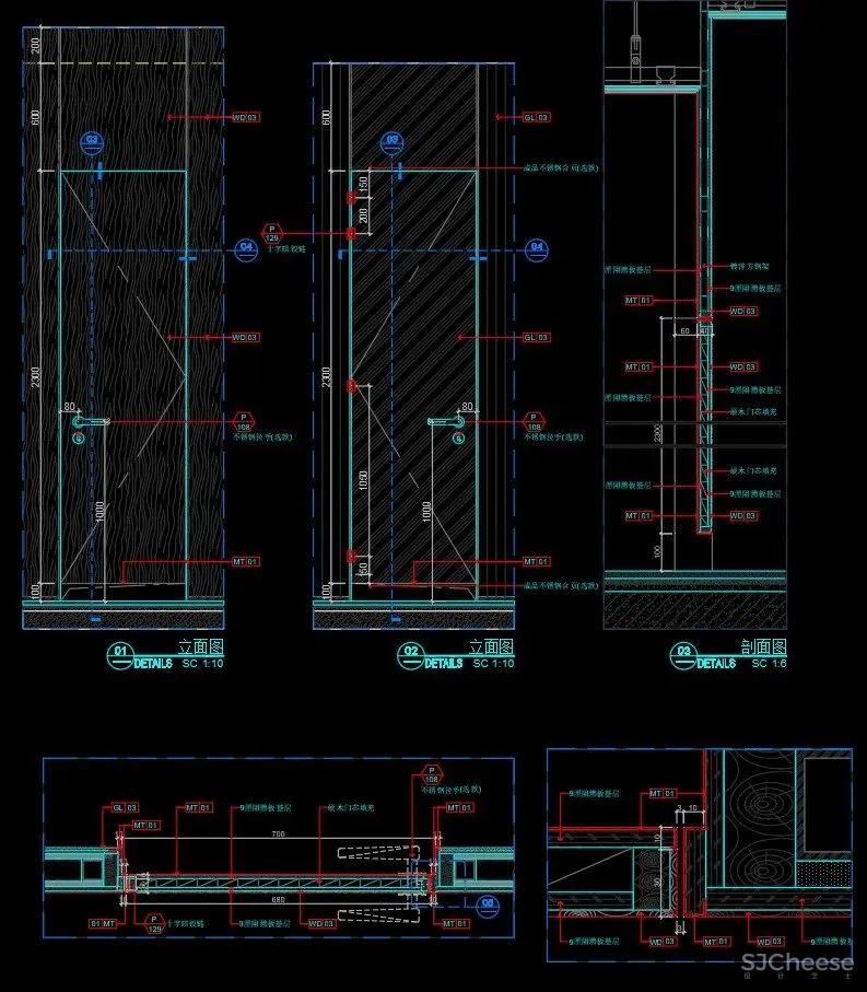门节点搞不懂?是时候准备一份《各类门CAD节点详图合集-18种分类》了