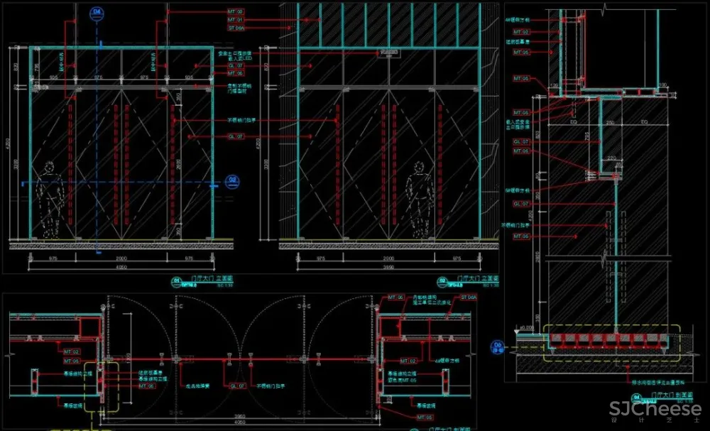 门节点搞不懂?是时候准备一份《各类门CAD节点详图合集-18种分类》了