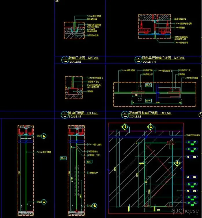 门节点搞不懂?是时候准备一份《各类门CAD节点详图合集-18种分类》了