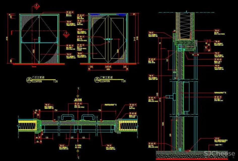 门节点搞不懂?是时候准备一份《各类门CAD节点详图合集-18种分类》了
