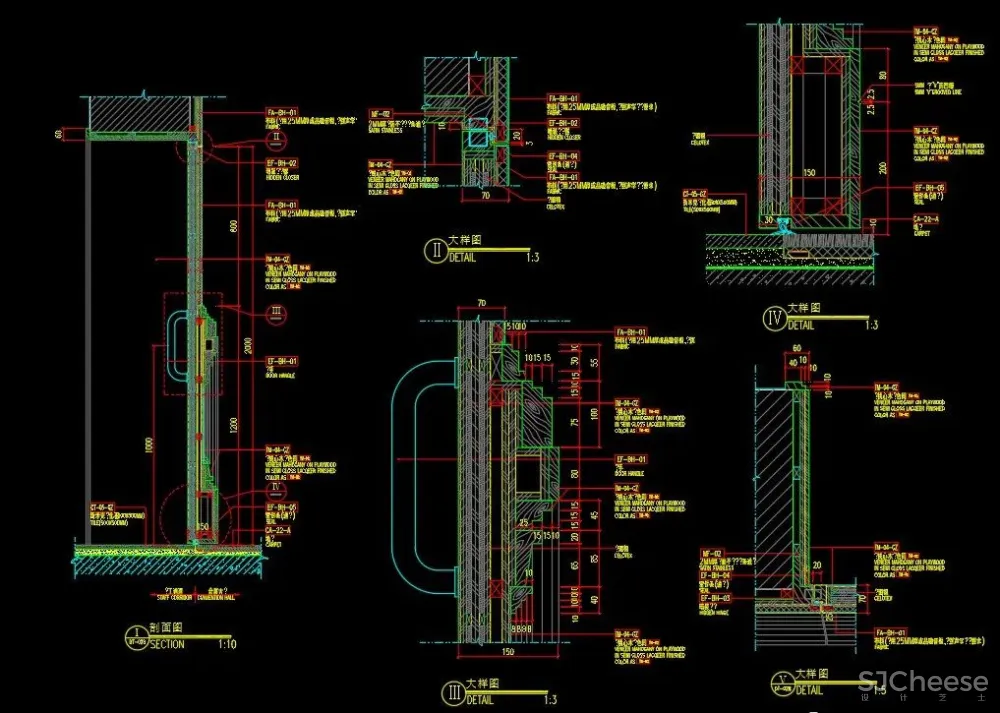 门节点搞不懂?是时候准备一份《各类门CAD节点详图合集-18种分类》了