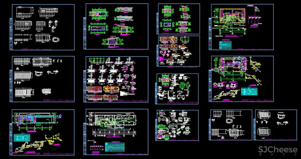 120套公共公厕CAD建筑图纸93M