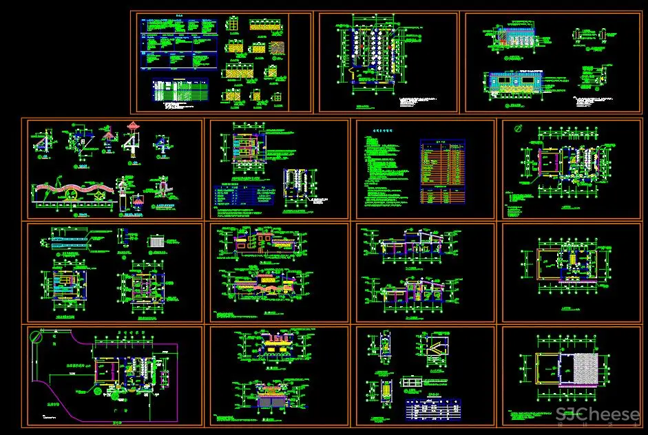 120套公共公厕CAD建筑图纸93M