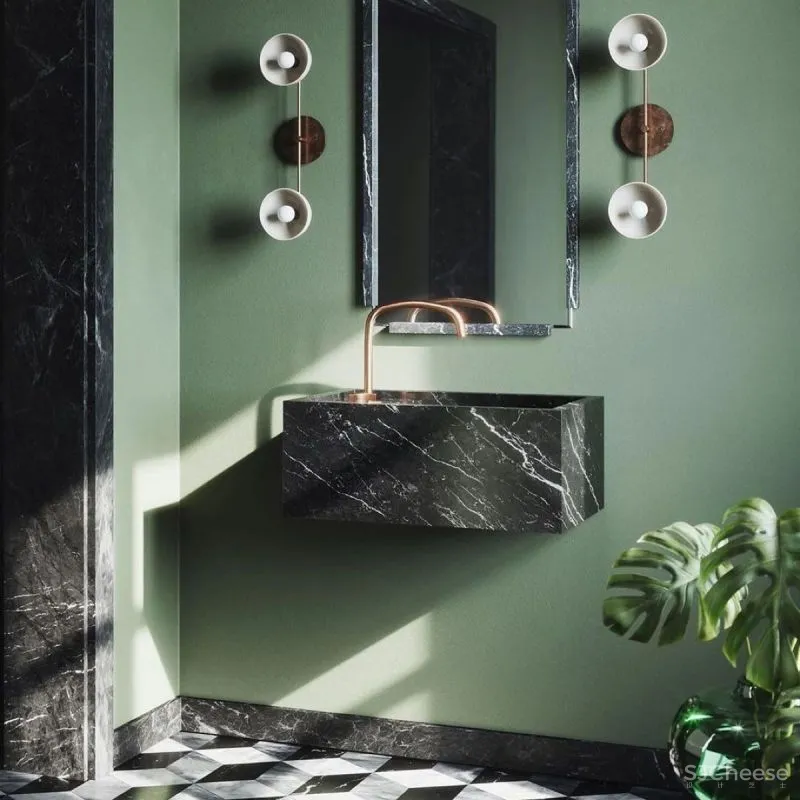 优雅自然风的浴室设计