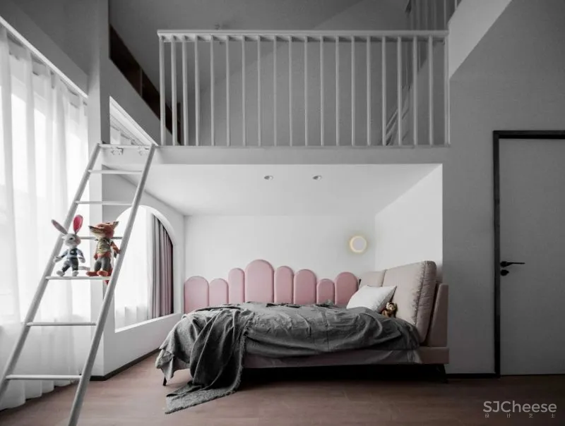 159㎡叠拼,经典黑白灰的至简之美 素图设计