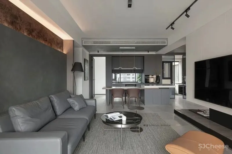 简约黑白灰,LDK一体化设计,拥有MINI花园的轻工业之家 桐里空间设计