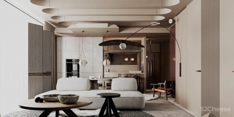 原木风也能打造出轻奢感,这个两居室连最小细节都让人惊艳