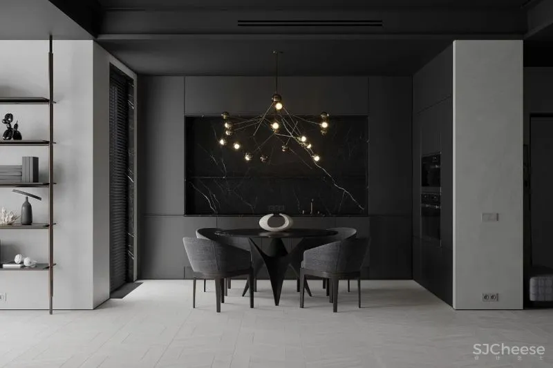 黑与白搭档的轻奢空间