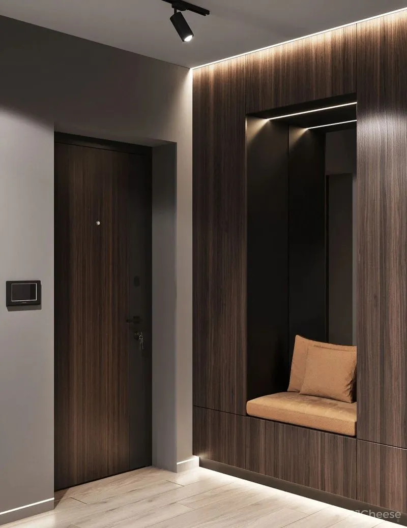 98.3㎡三居室,深色美宅!