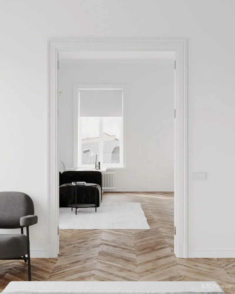 65㎡极简白的家，把卫生间放在“盒子”里，好看又显大！