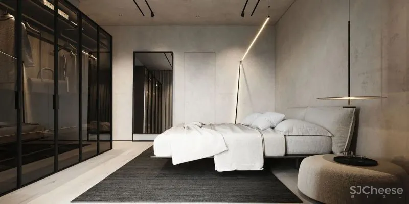 微水泥与木饰面,无限放大的高级感