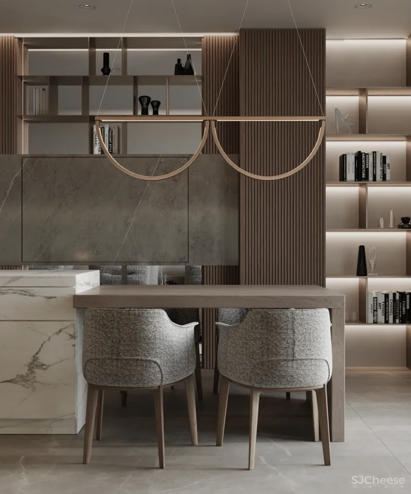 一居室现代风住宅,嵌入式储物实用又美观