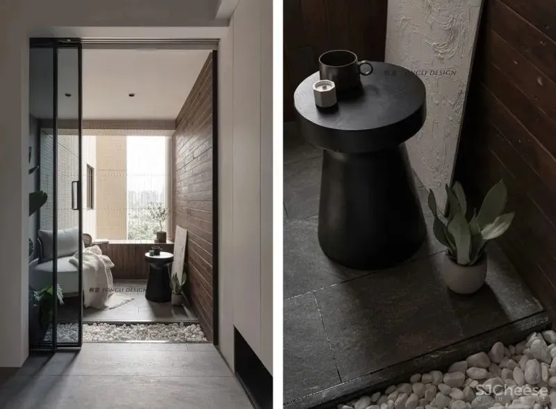 简约黑白灰,LDK一体化设计,拥有MINI花园的轻工业之家 桐里空间设计